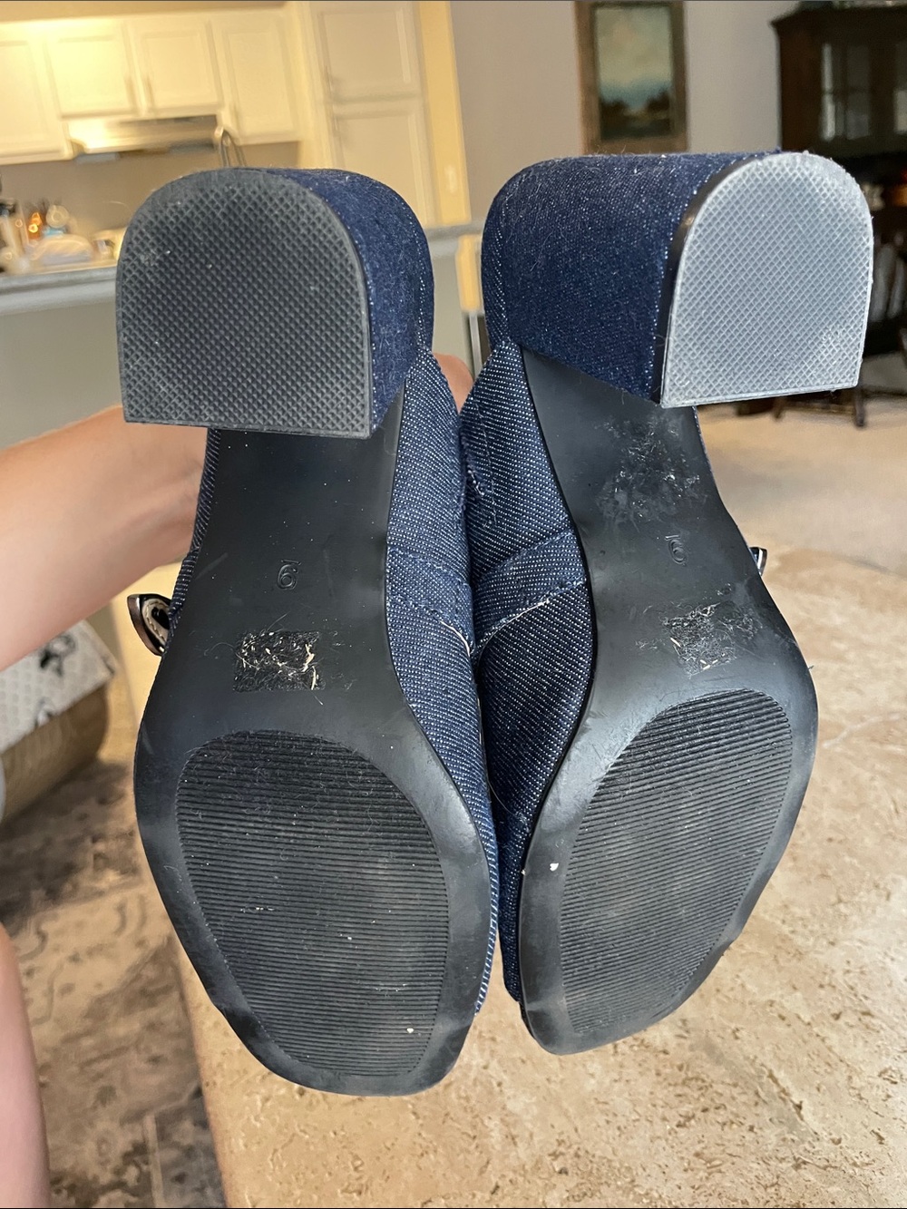 Denim Open-Toe Mules - Picture 4 of 4